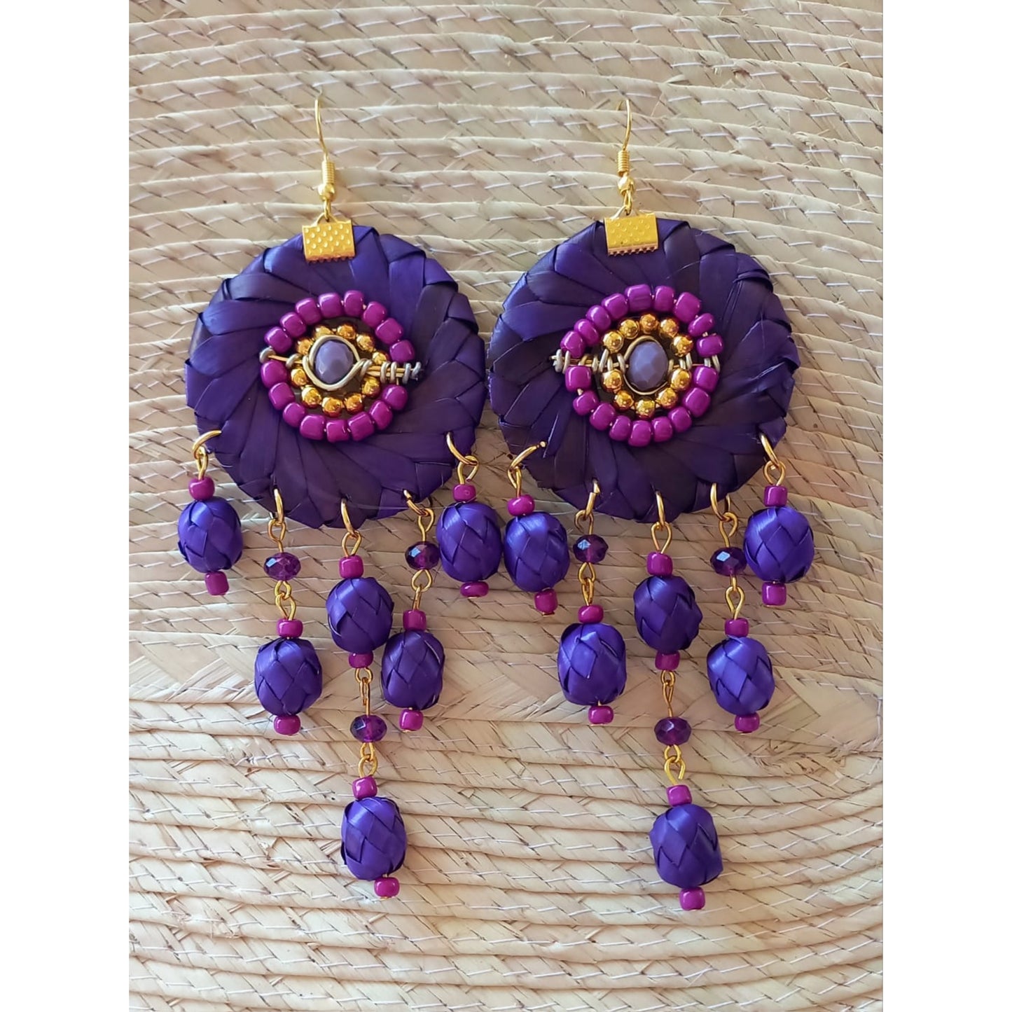 Aretes Yoyo de Palma con Cuencas