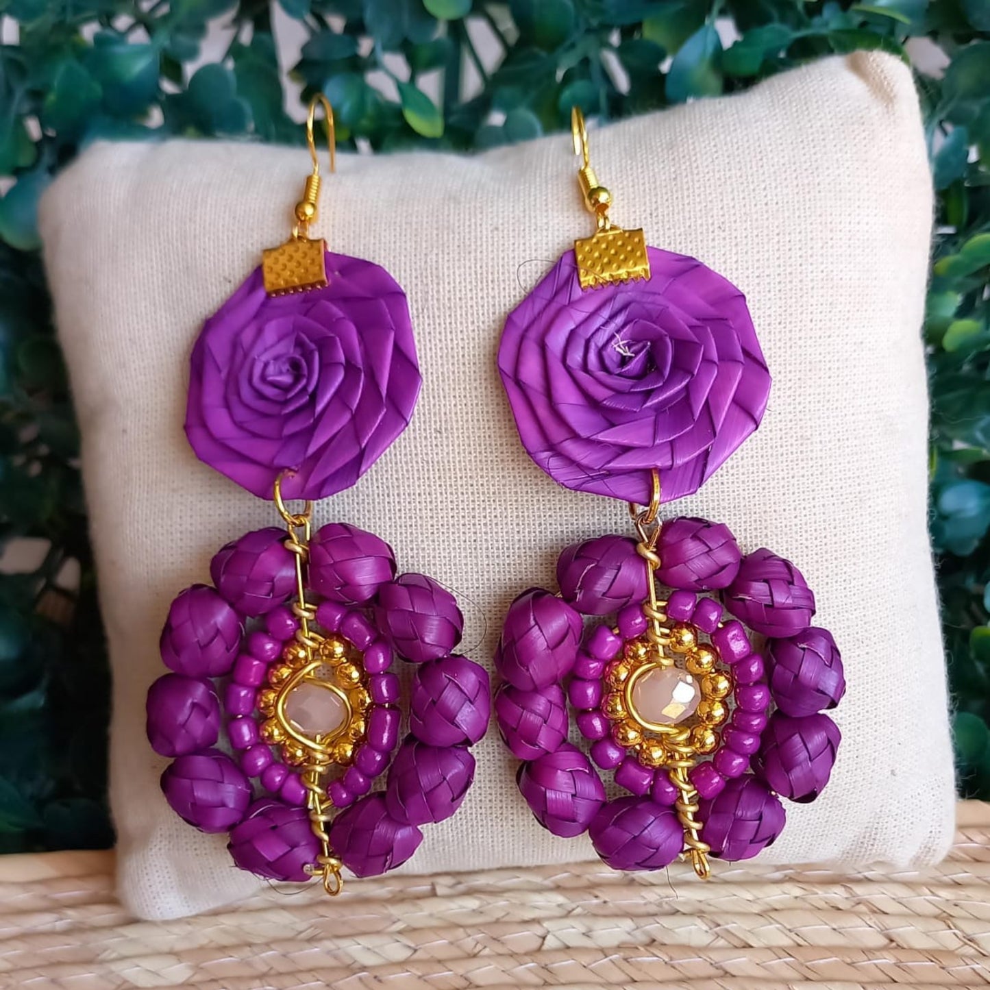 Arete Rosas y Bolitas