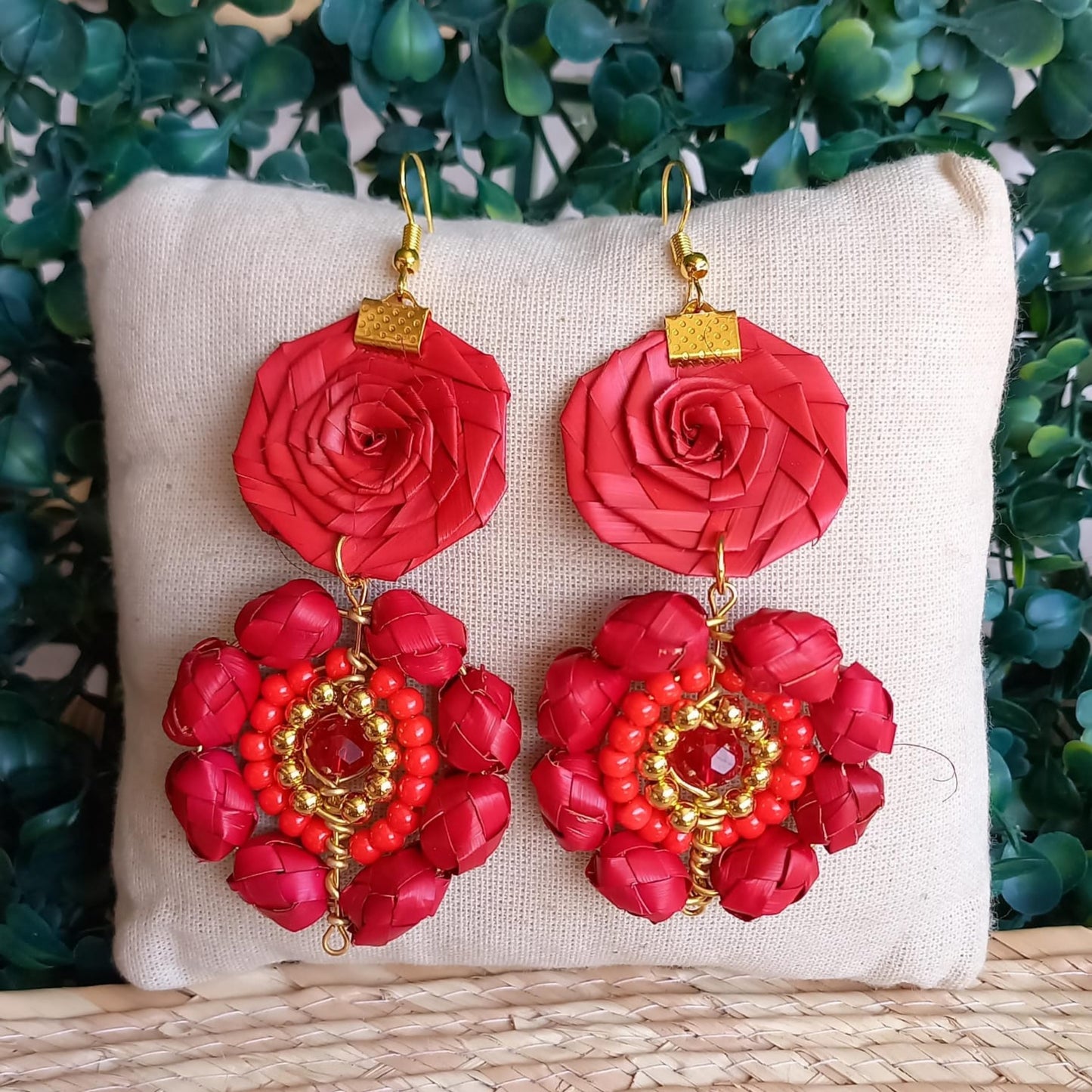 Arete Rosas y Bolitas