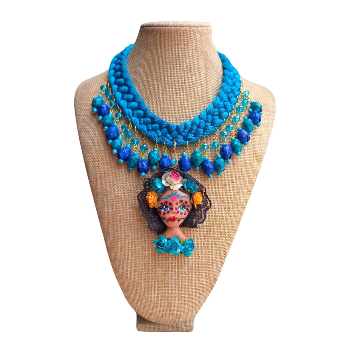 Collar catrina azul