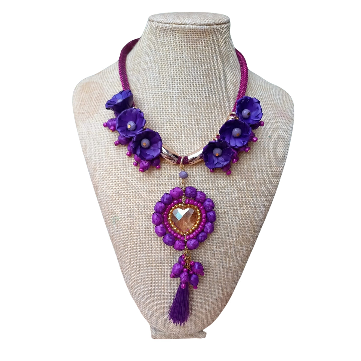 Collar gargantilla morado