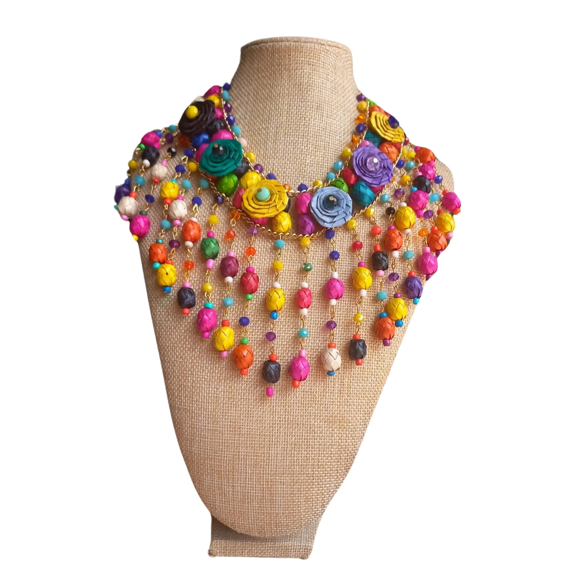 Collar gargantilla floral