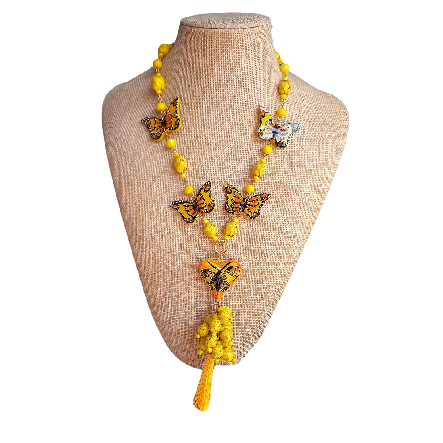 Collar largo mariposas