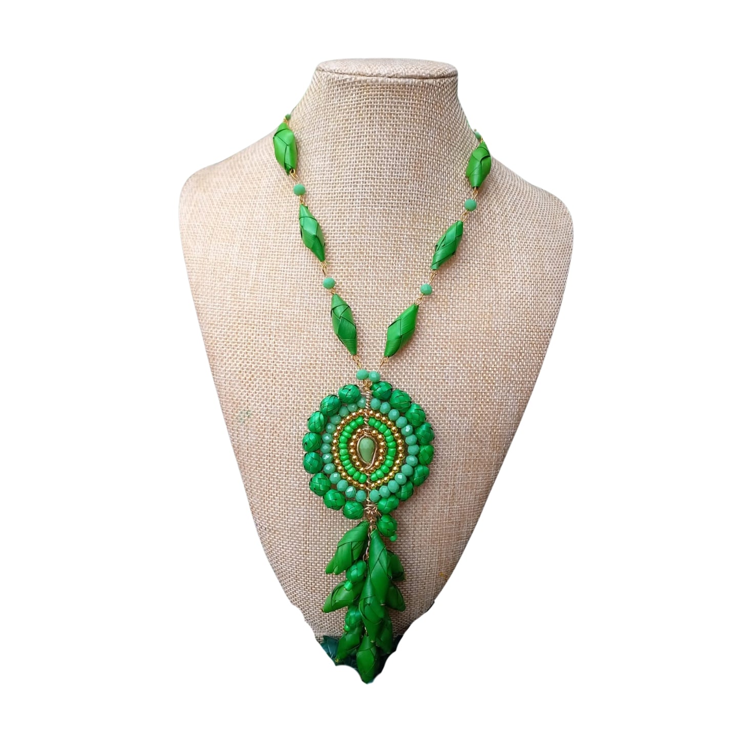 Collar capullo verde