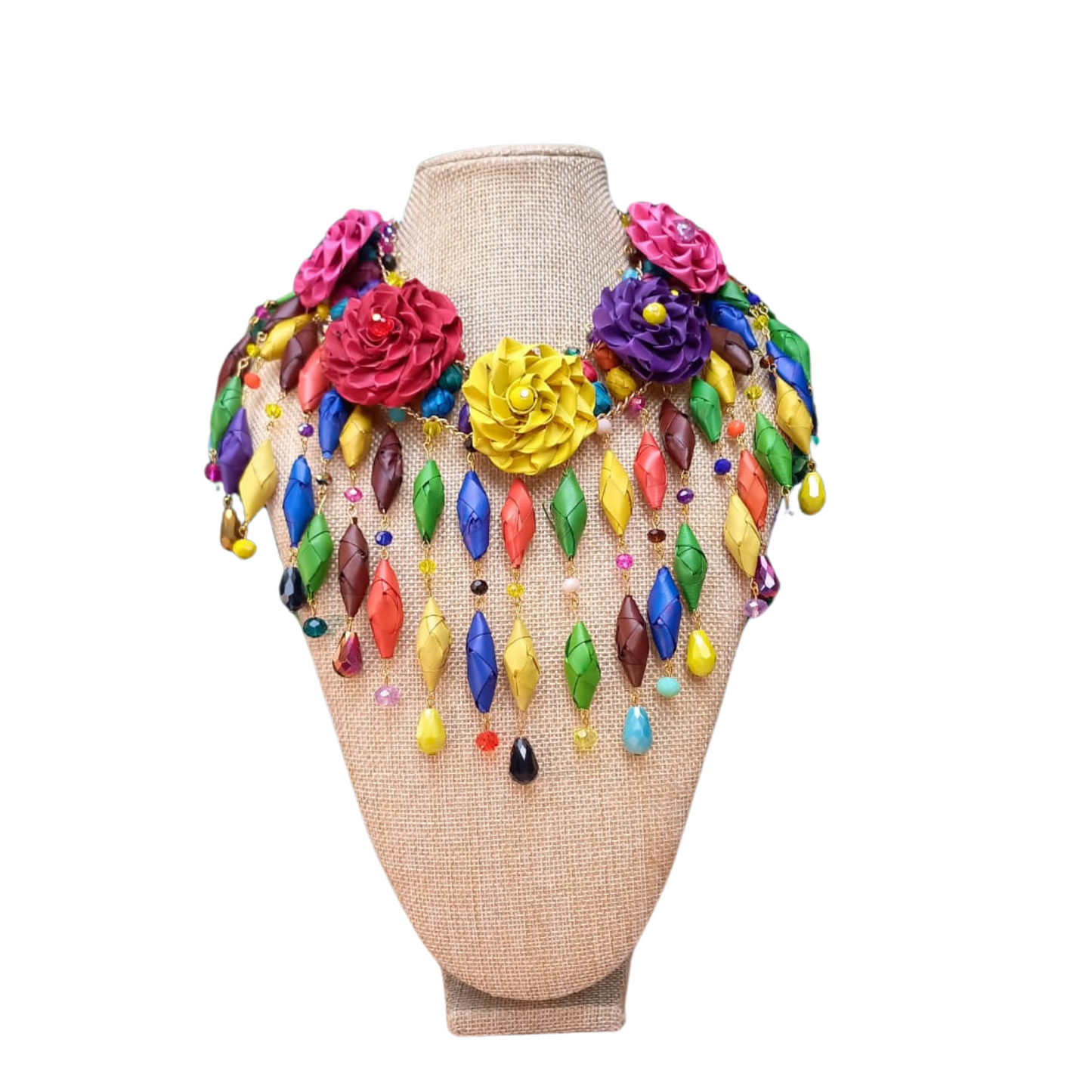 Collar corto rosas